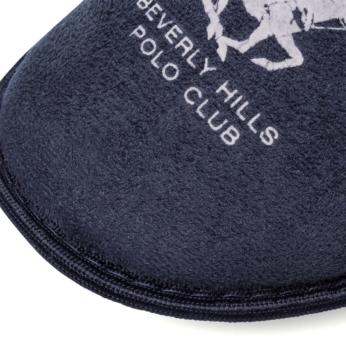 Pantofole blu in tessuto da uomo con logo bianco Polo Club - Image 4