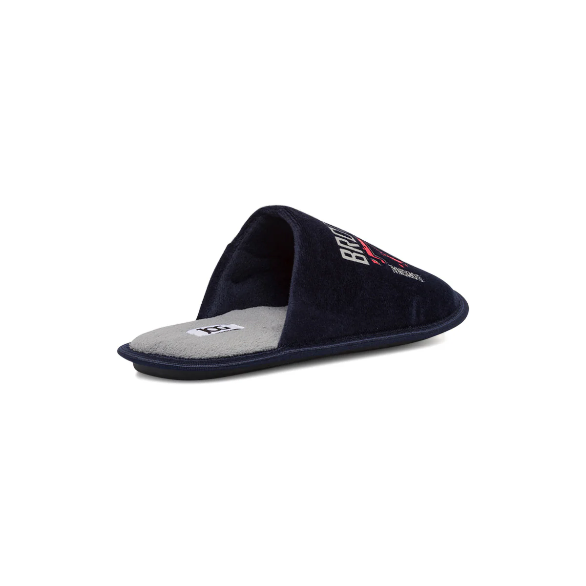 Pantofole blu in tessuto da uomo con stampa sul dorso Jog - Image 3