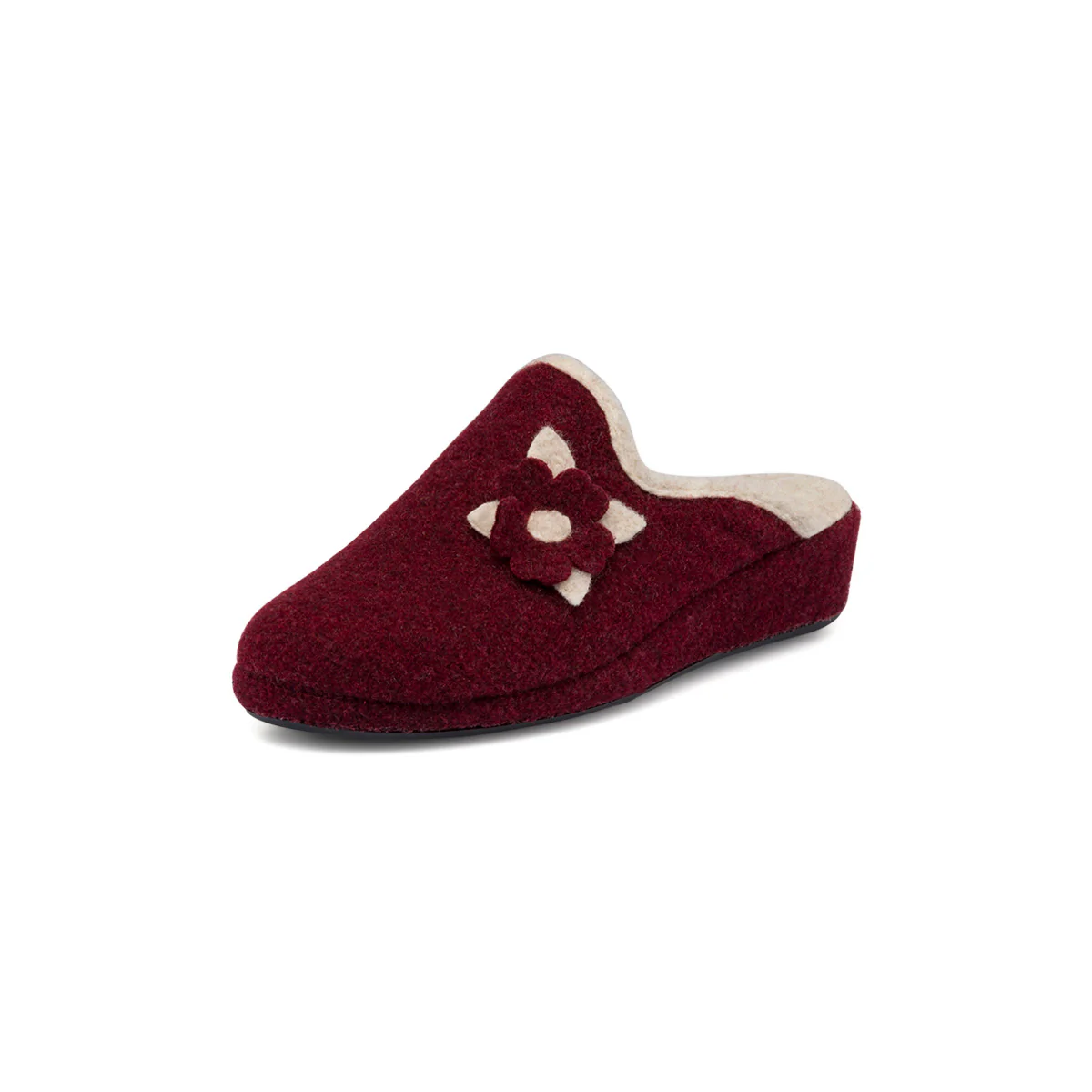 Pantofole bordeaux da donna con fiore StilRosa - Image 2