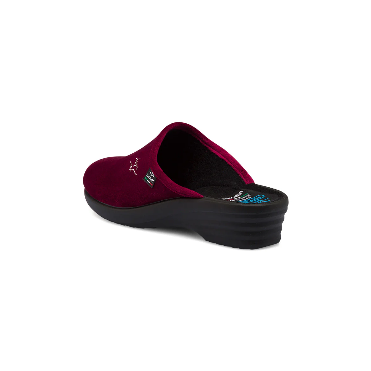 Pantofole bordeaux da donna con sottopiede anatomico Fly Flot - Image 3