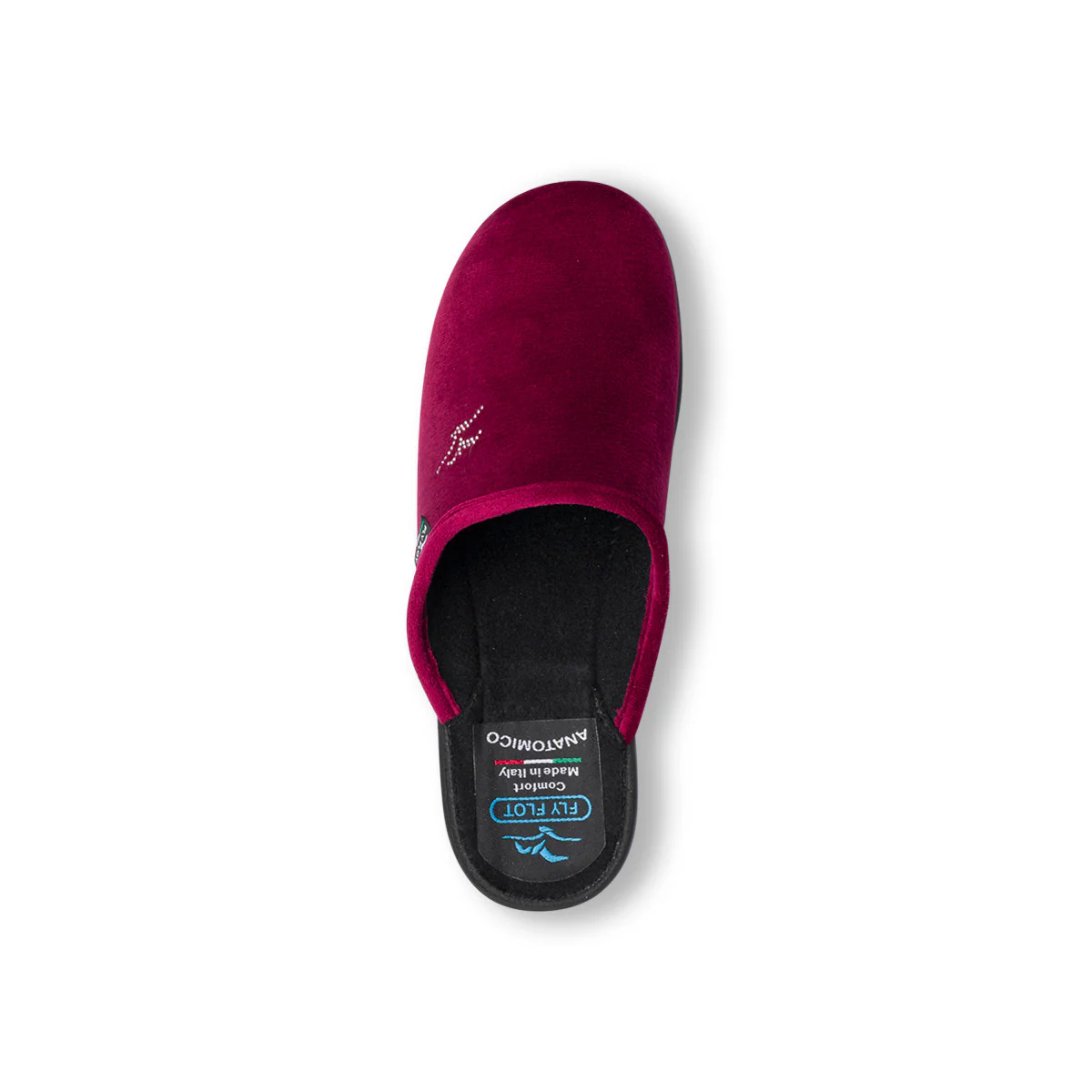 Pantofole bordeaux da donna con sottopiede anatomico Fly Flot - Image 7