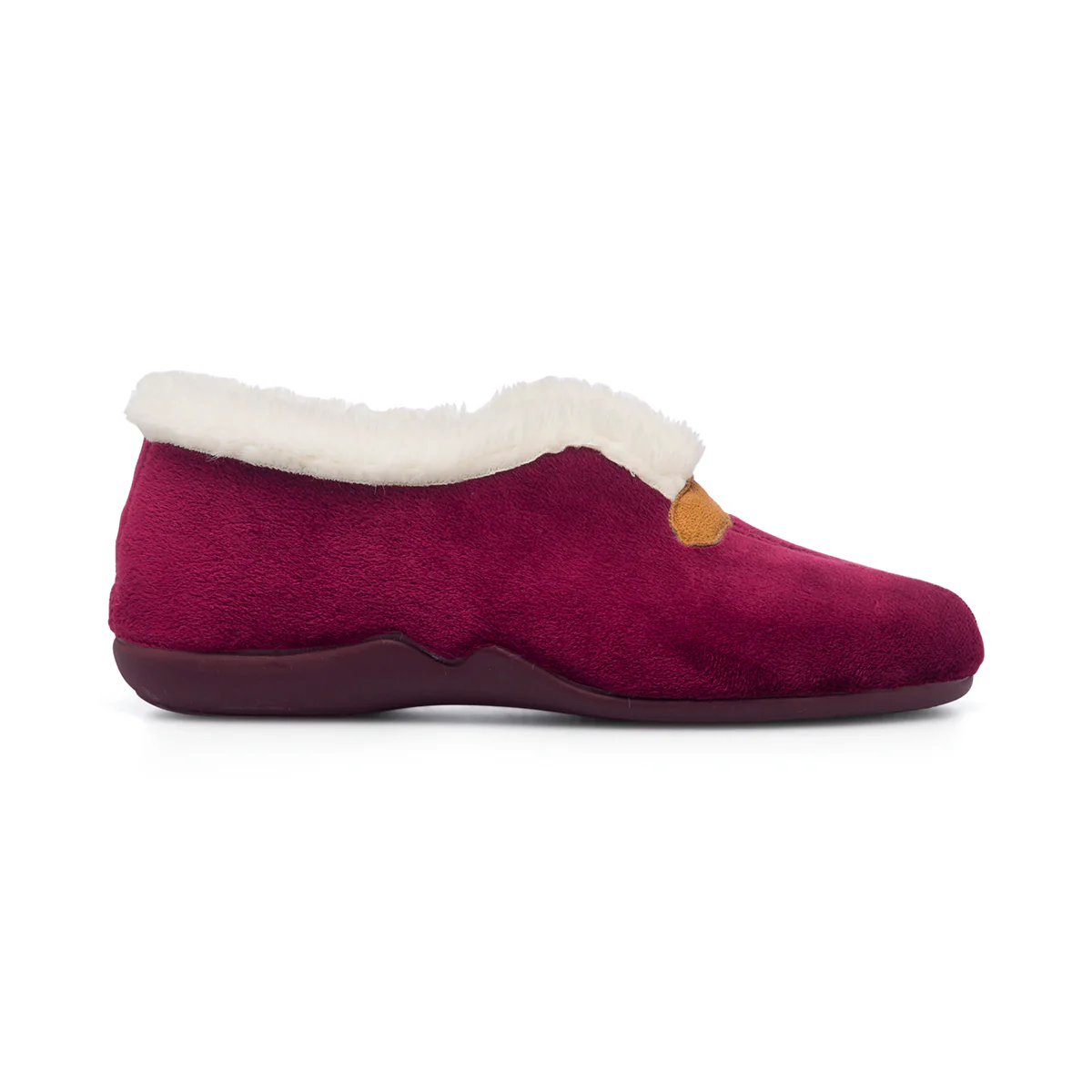 Pantofole bordeaux in tessuto con colletto imbottito Aday's