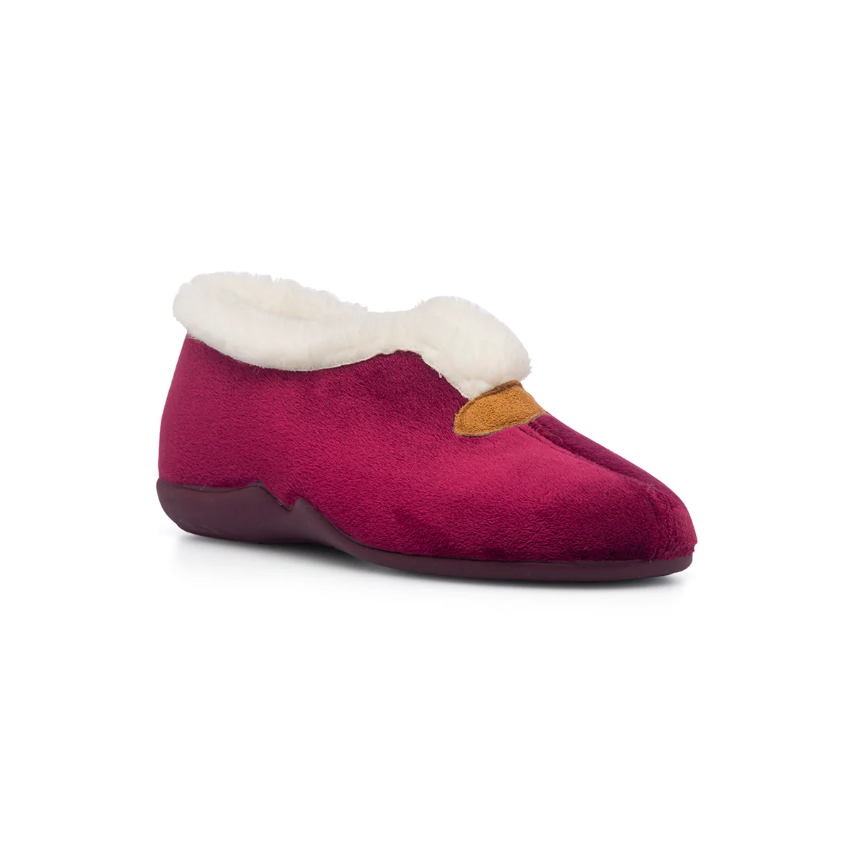 Pantofole bordeaux in tessuto con colletto imbottito Aday's - Image 2