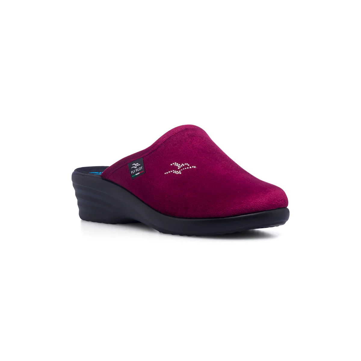 Pantofole bordeaux in tessuto da donna con sottopiede anatomico Fly Flot - Image 7
