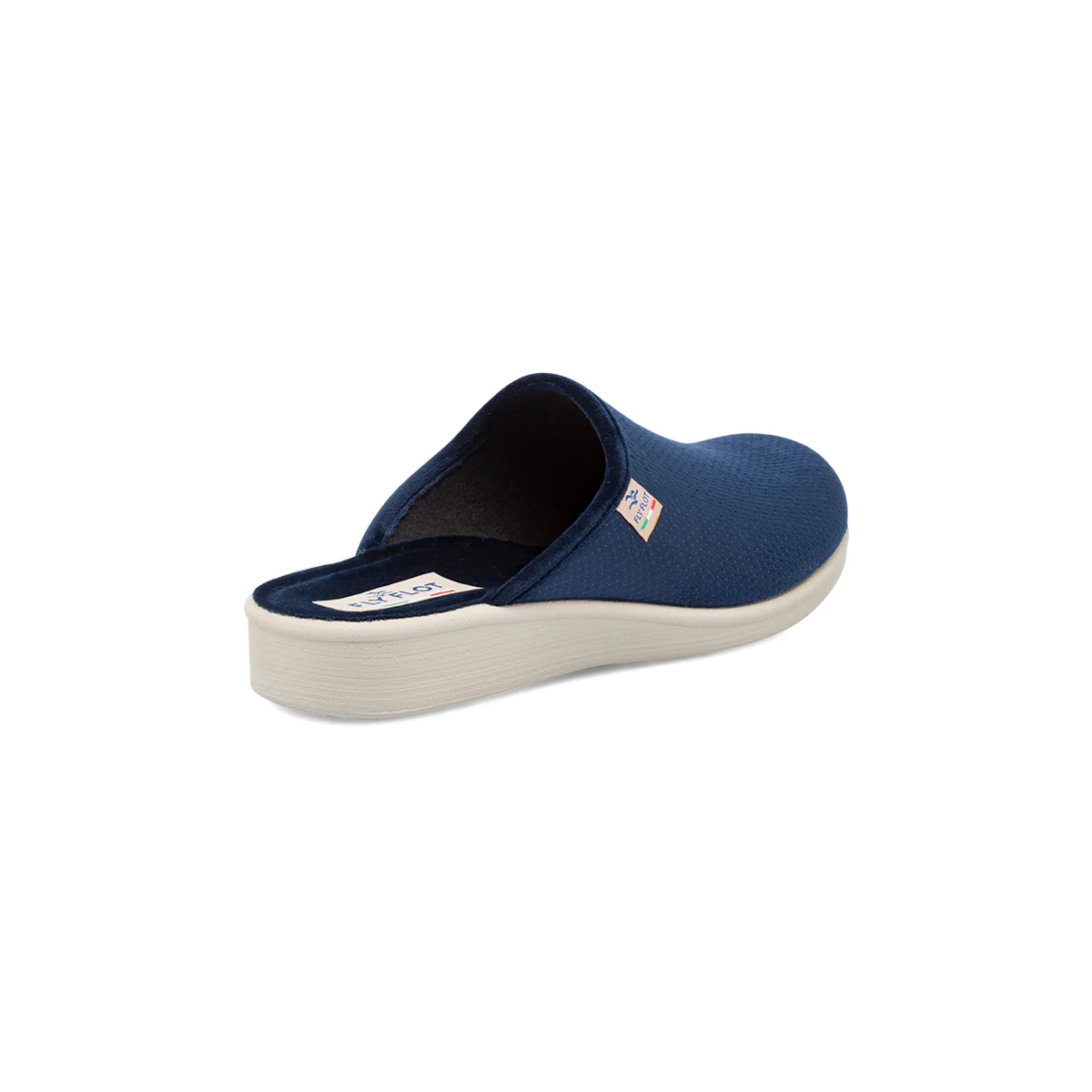 Pantofole calde da donna Fly Flot blu effetto velluto con glitter - Image 3