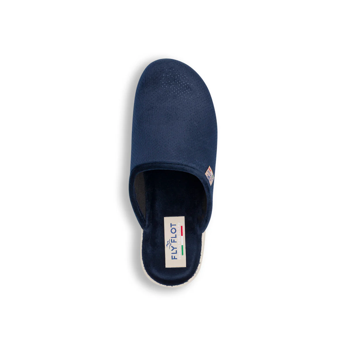 Pantofole calde da donna Fly Flot blu effetto velluto con glitter - Image 6