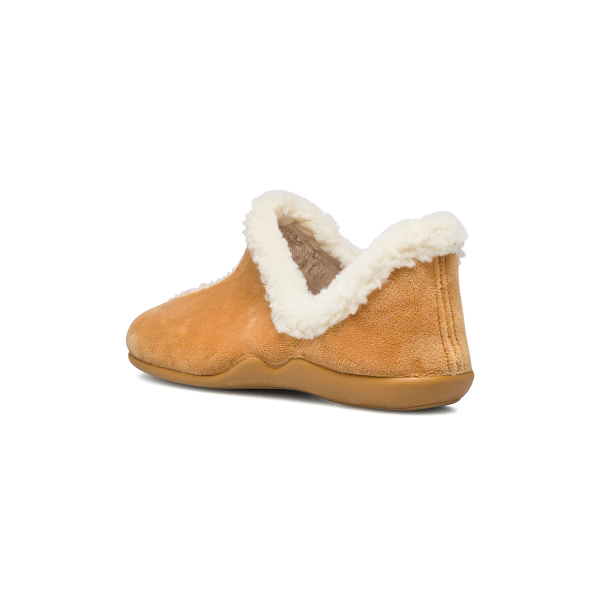 Pantofole color camel in tessuto con colletto imbottito Aday's - Image 3