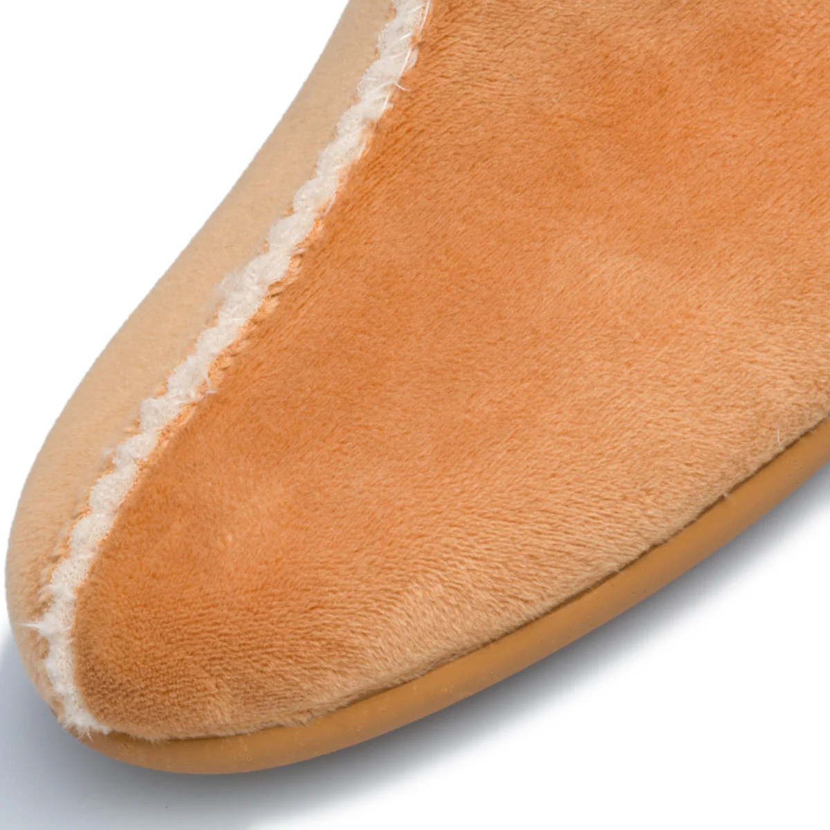 Pantofole color camel in tessuto con colletto imbottito Aday's - Image 5