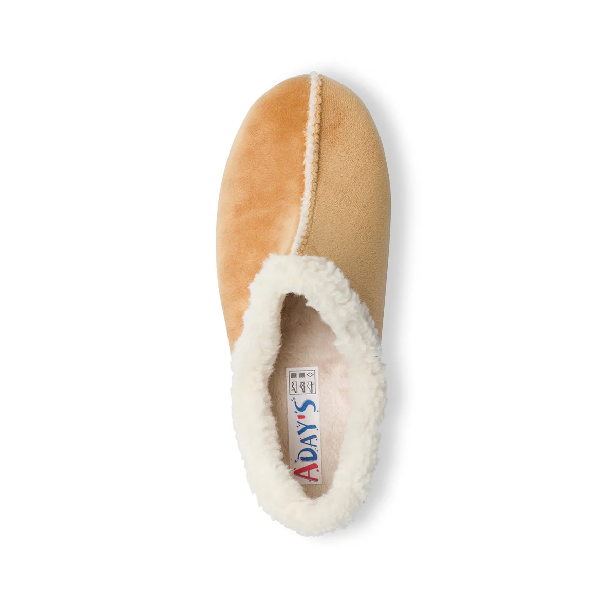 Pantofole color camel in tessuto con colletto imbottito Aday's - Image 8