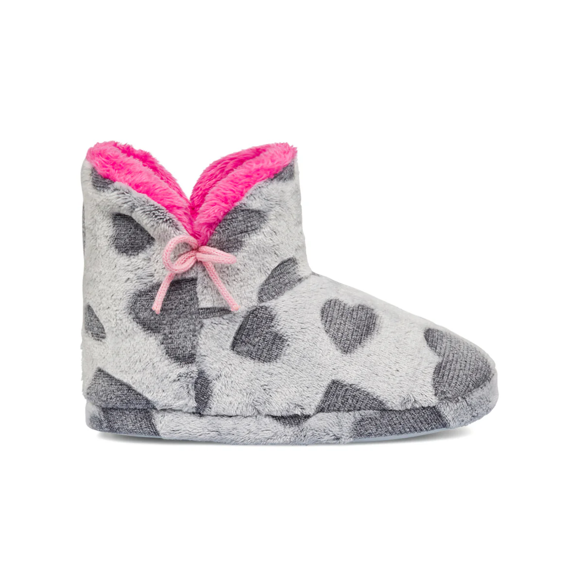 Pantofole con cuori grigie da Donna Feetty