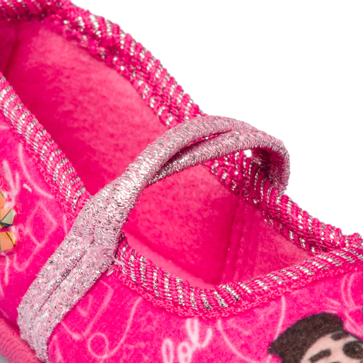 Pantofole da bambina fucsia con stampa Dinsieme - Image 6