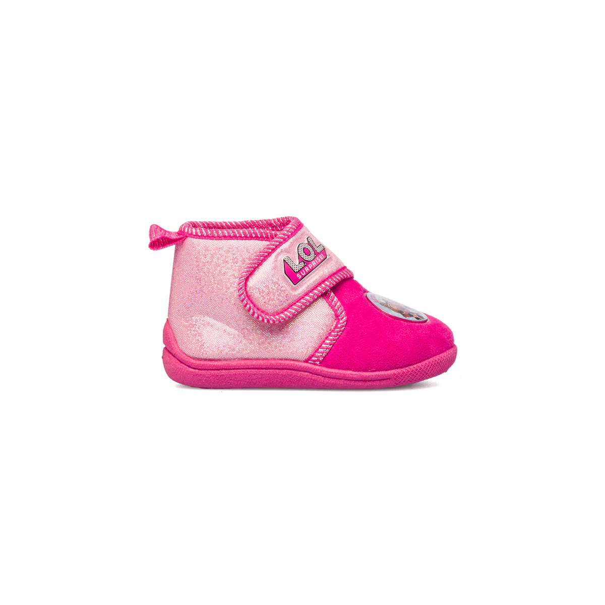 Pantofole da bambina fucsia con stampa LOL