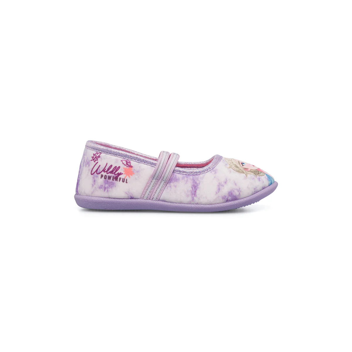 Pantofole da bambina lilla con stampa Frozen