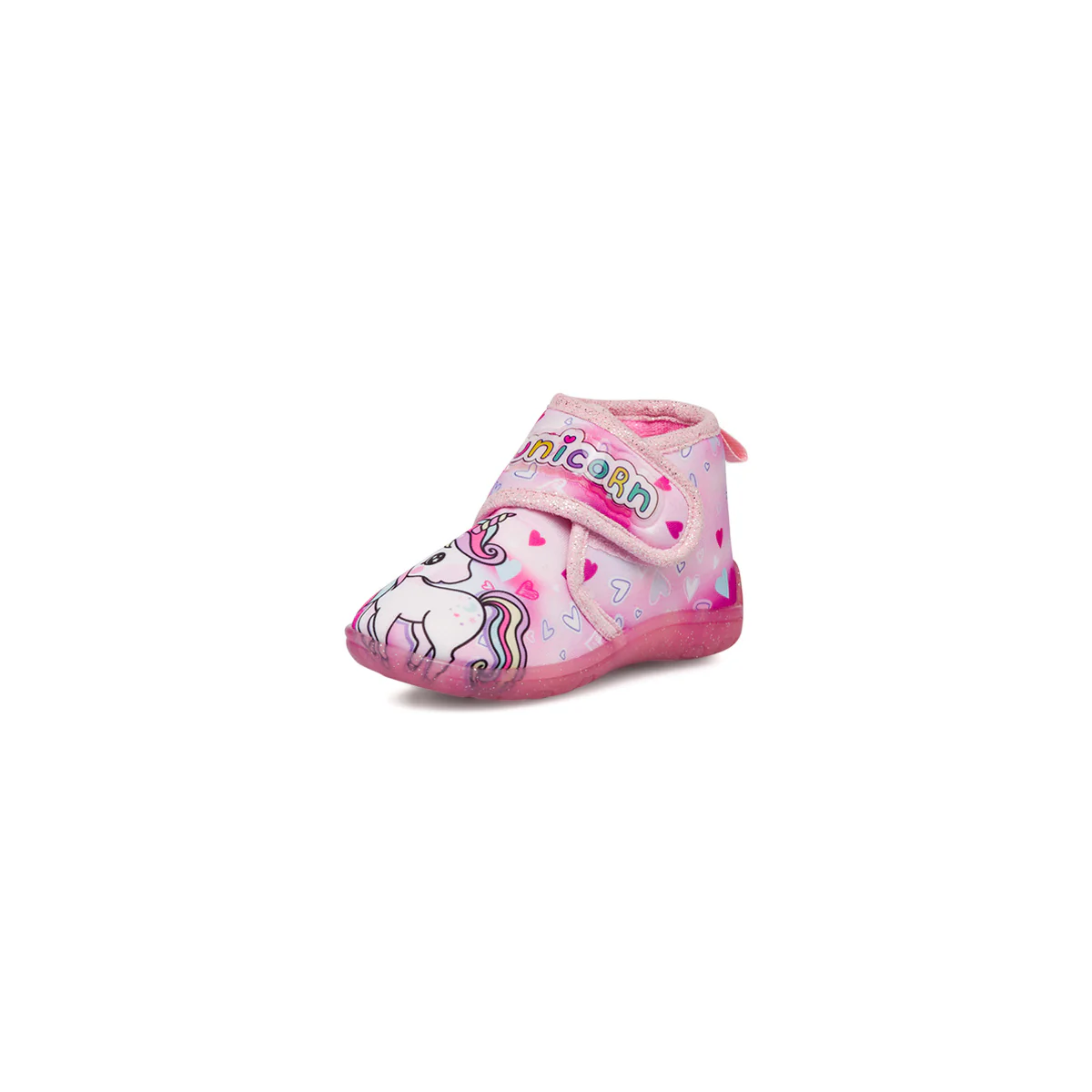 Pantofole da bambina rosa con stampe Unicorno - Image 2