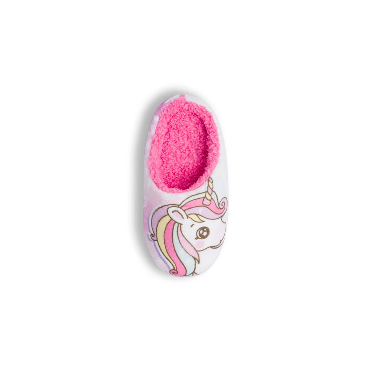 Pantofole da bambina rosa con stampe Unicorno