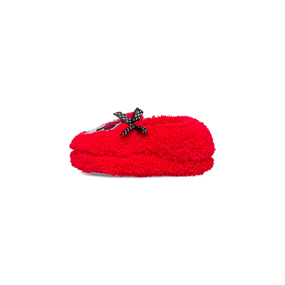 Pantofole da bambina rosse con logo e fiocco Minnie - Image 2