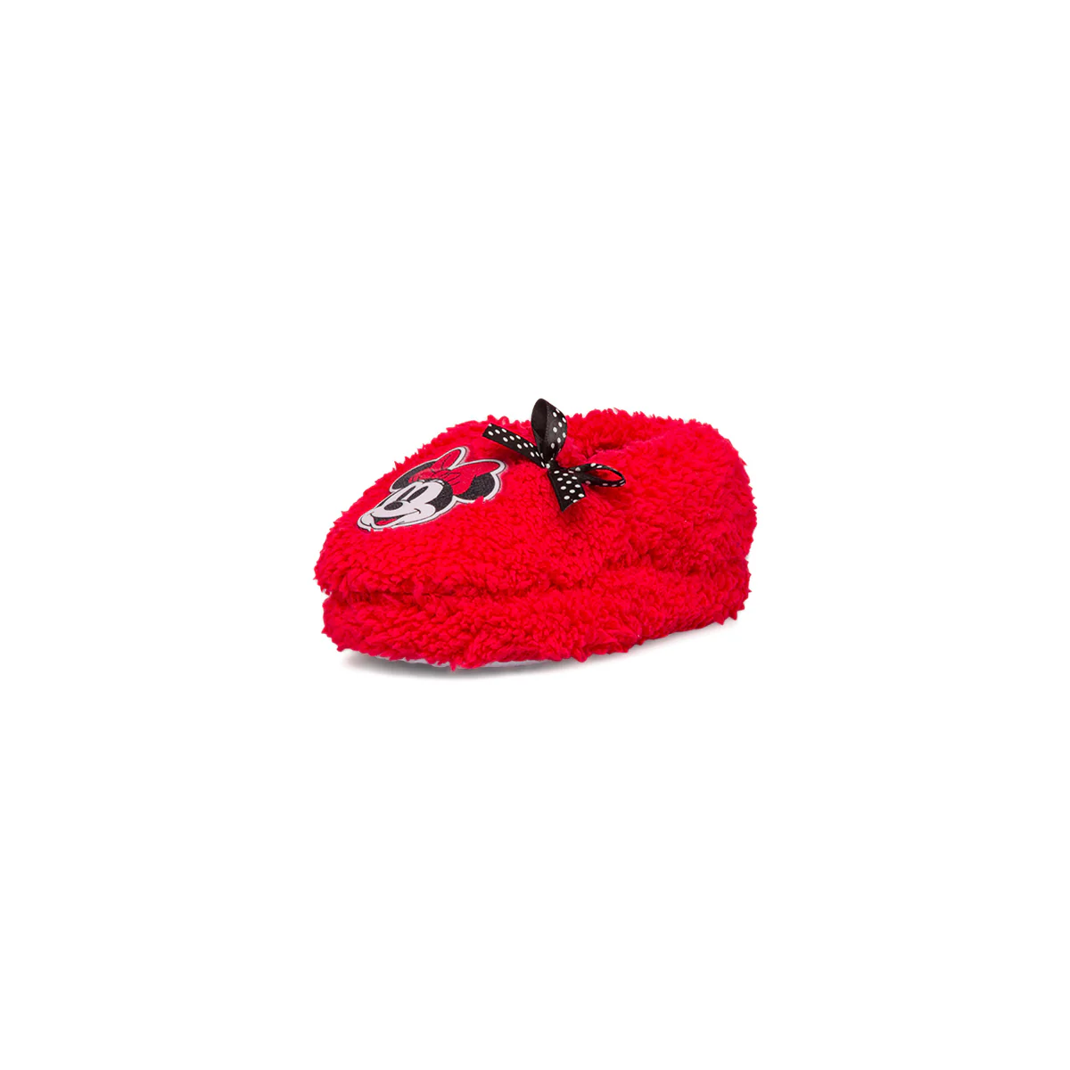Pantofole da bambina rosse con logo e fiocco Minnie - Image 3