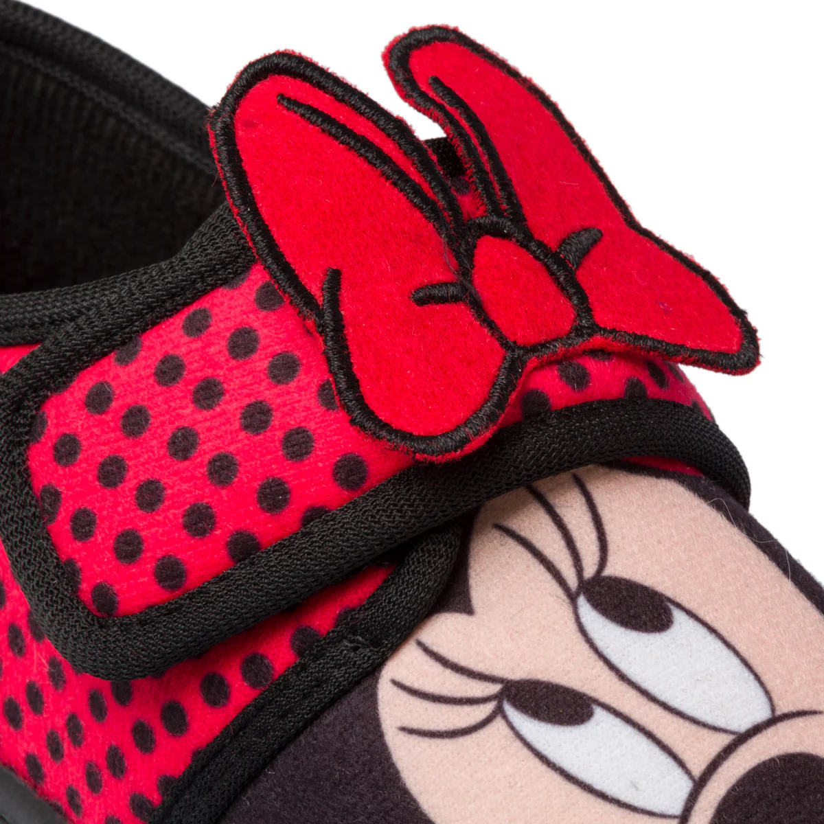Pantofole da bambina rosse e nere con stampa Minnie - Image 6