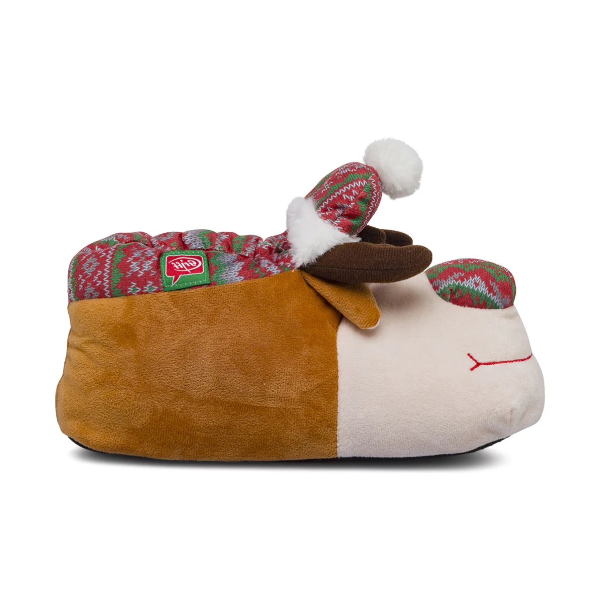 Pantofole da bambini Griff in tessuto peluche a forma di Renna Natale - Image 3