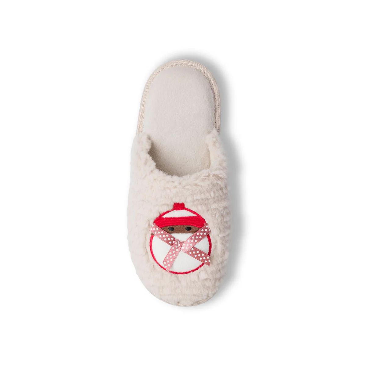 Pantofole da donna beige con ricamo Lora Ferres