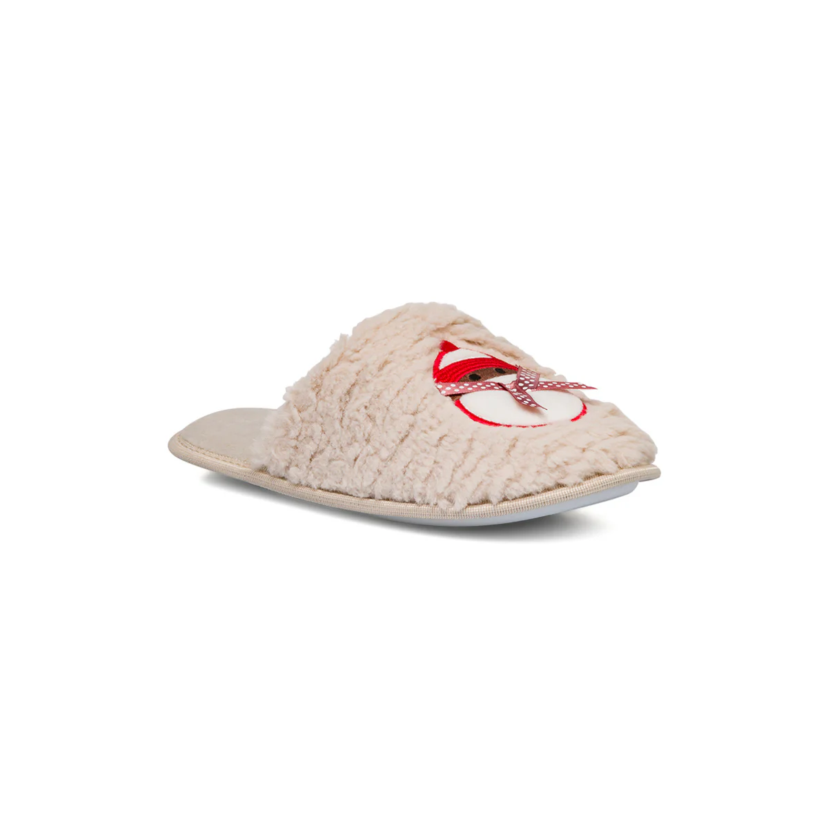 Pantofole da donna beige con ricamo Lora Ferres - Image 3