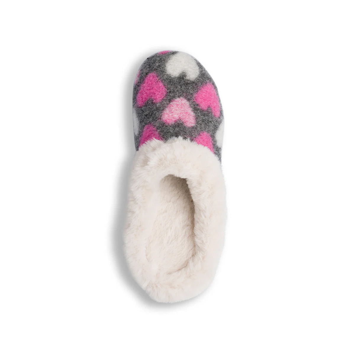 Pantofole da donna bianche e grigie con cuori Italia Trend - Image 5