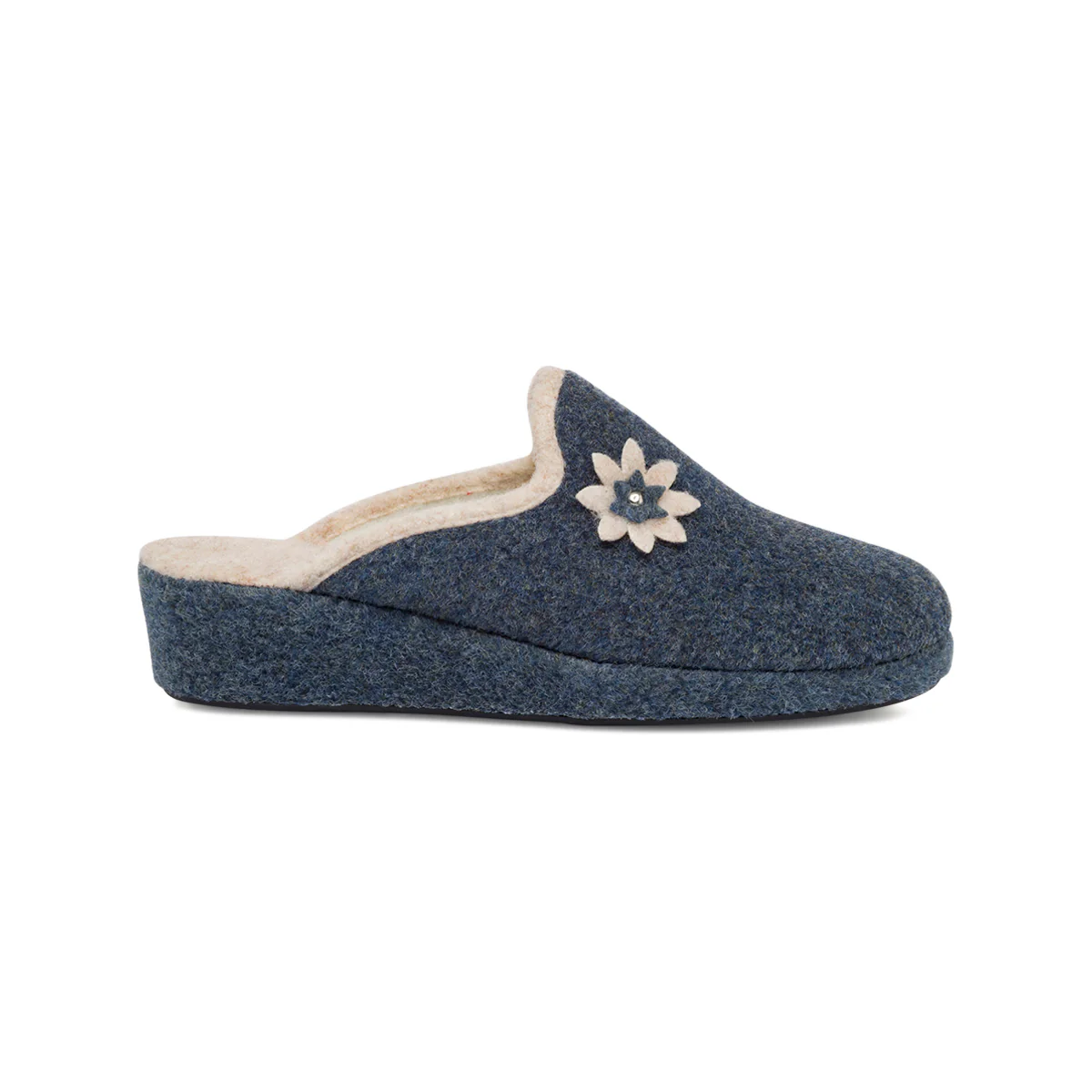 Pantofole da Donna Blu con Fiore Decorativo StilRosa