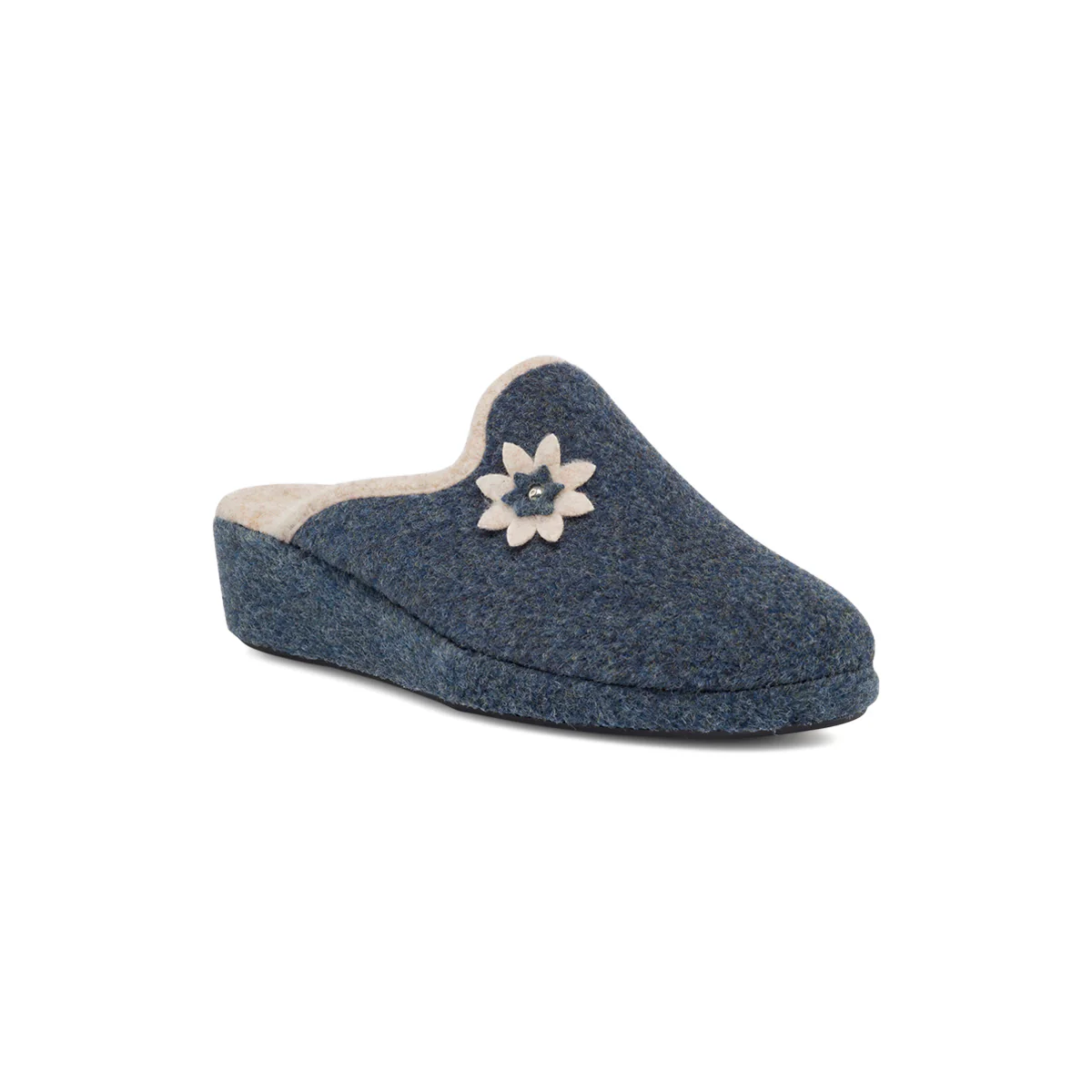 Pantofole da Donna Blu con Fiore Decorativo StilRosa - Image 2