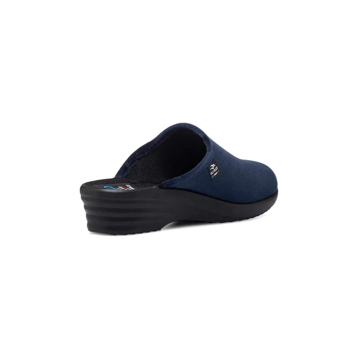 Pantofole da donna blu in tessuto con sottopiede anatomico Fly Flot - Image 3