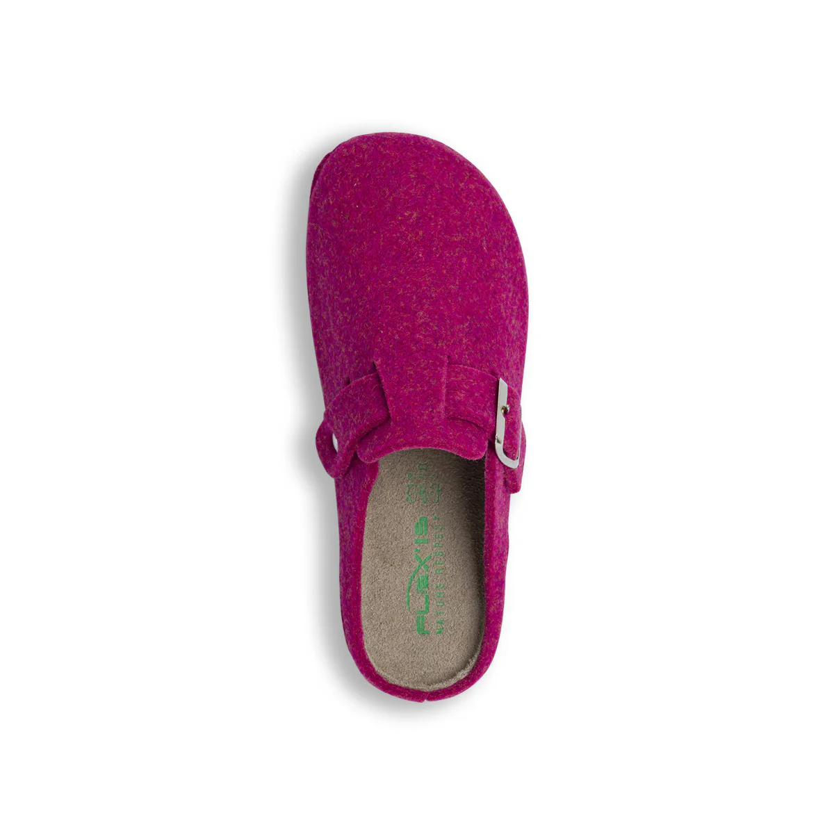 Pantofole da donna fucsia in feltro e fibbia Flex'is - Image 6