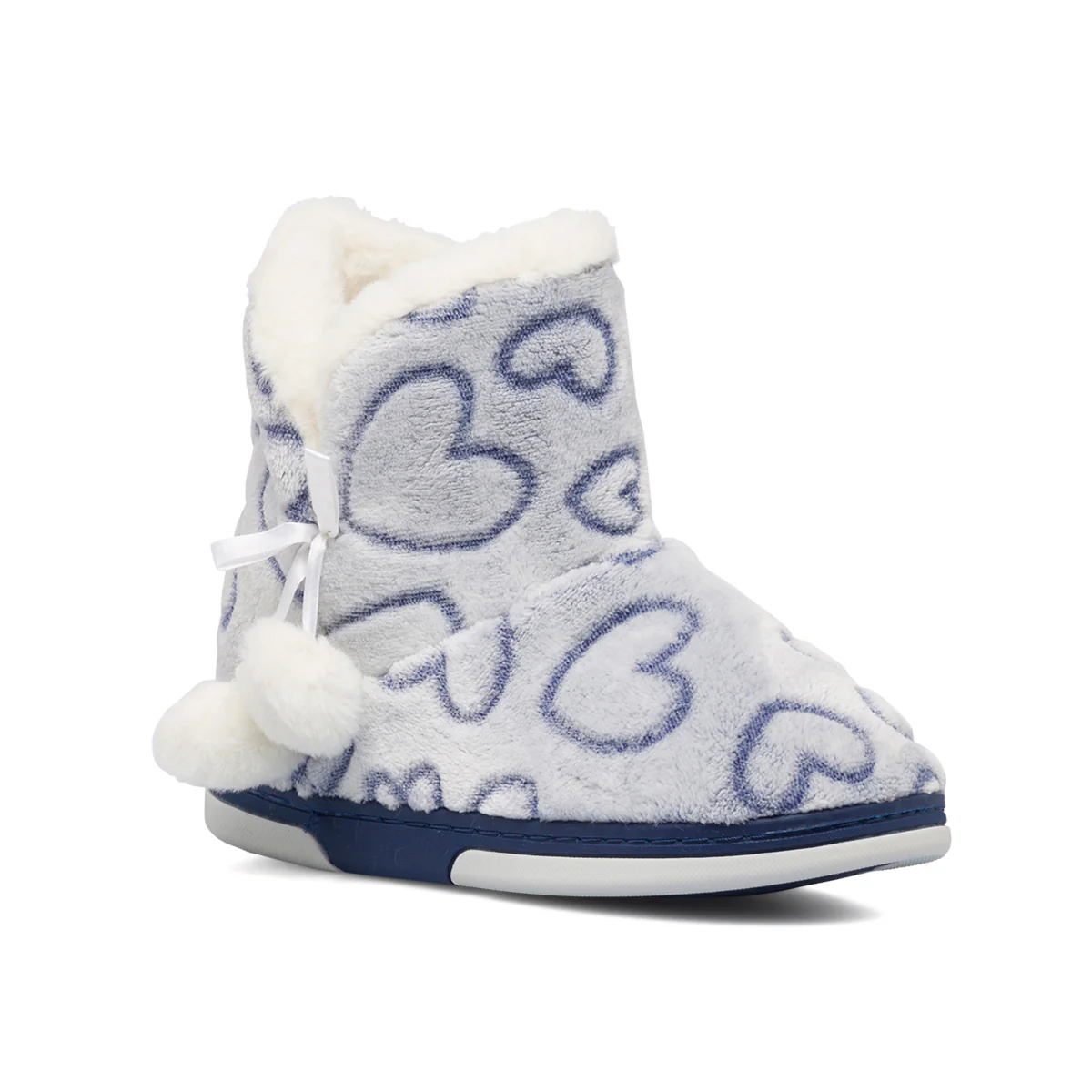 Pantofole da donna grigie con ponpon Mi@Mi - Image 6