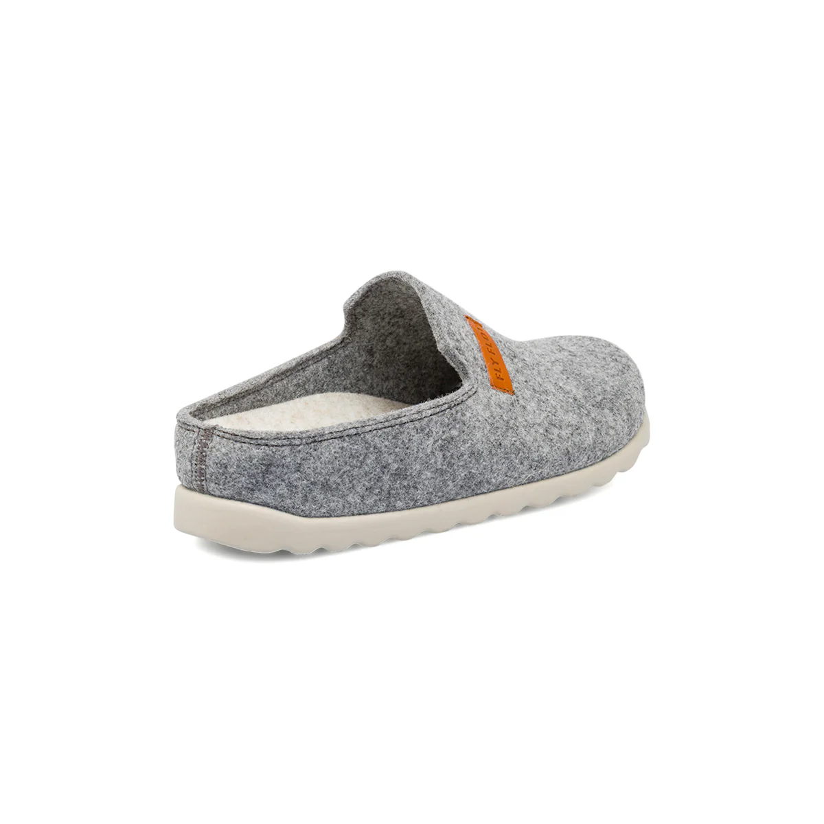 Pantofole da donna grigie Fly Flot in tessuto con dettaglio logo - Image 3