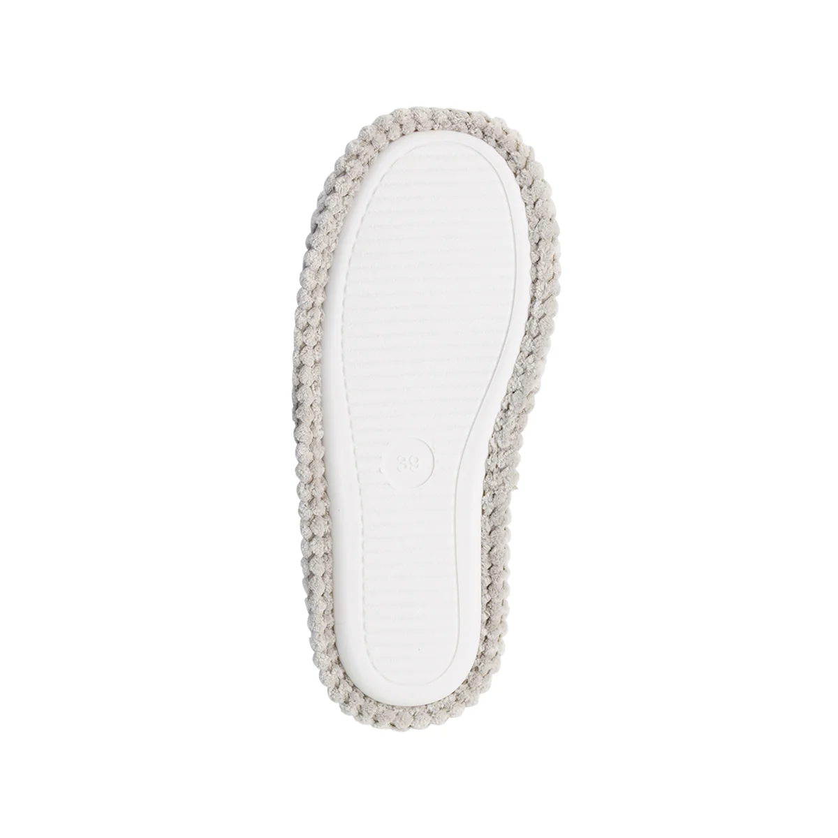 Pantofole da donna grigie Jog in tessuto effetto bouclé - Image 4
