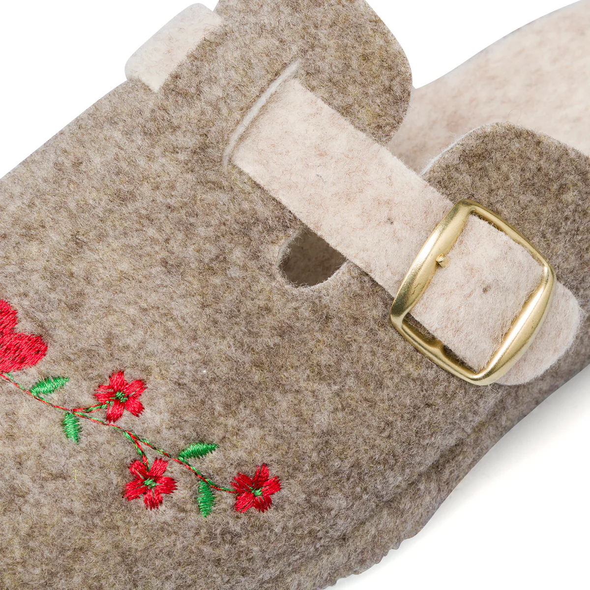 Pantofole da Donna in feltro con fiori e fibbia StilRosa - Image 5