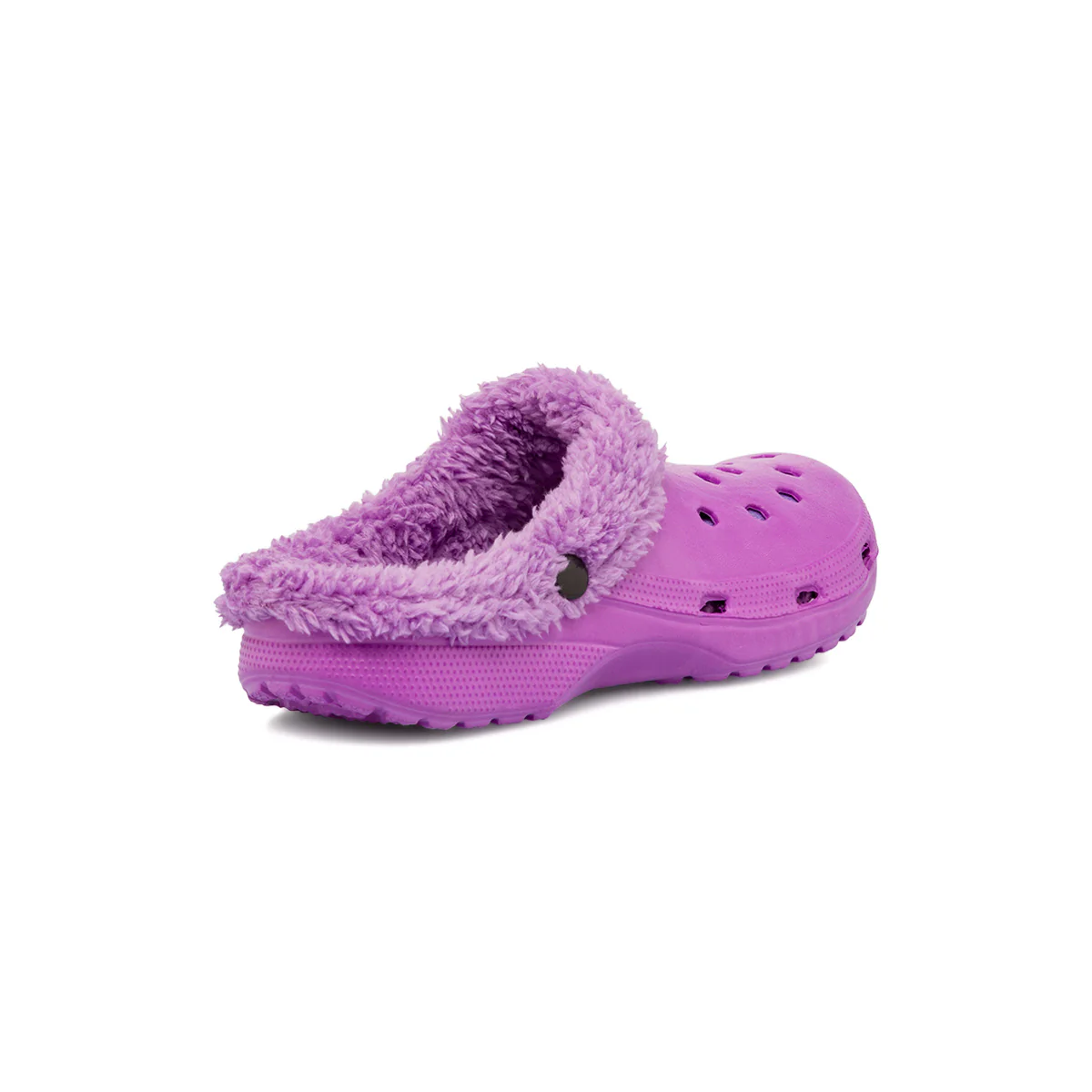 Pantofole da donna lilla in gomma con interno in finto pelo Feetty - Image 3