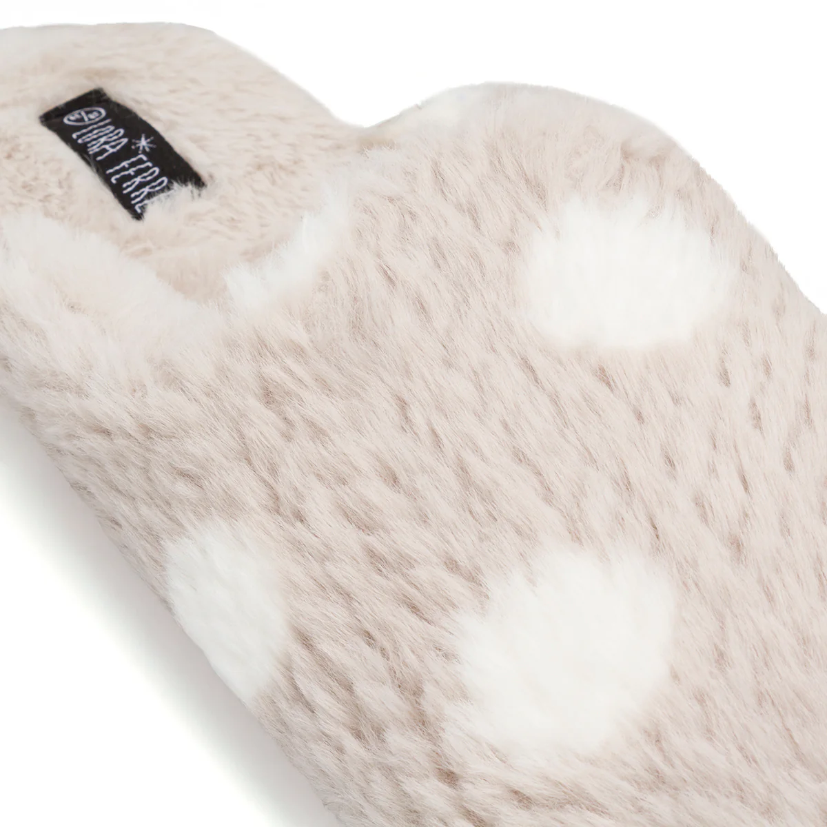 Pantofole da donna Lora Ferres grigie in peluche con fantasia a pois - Image 6