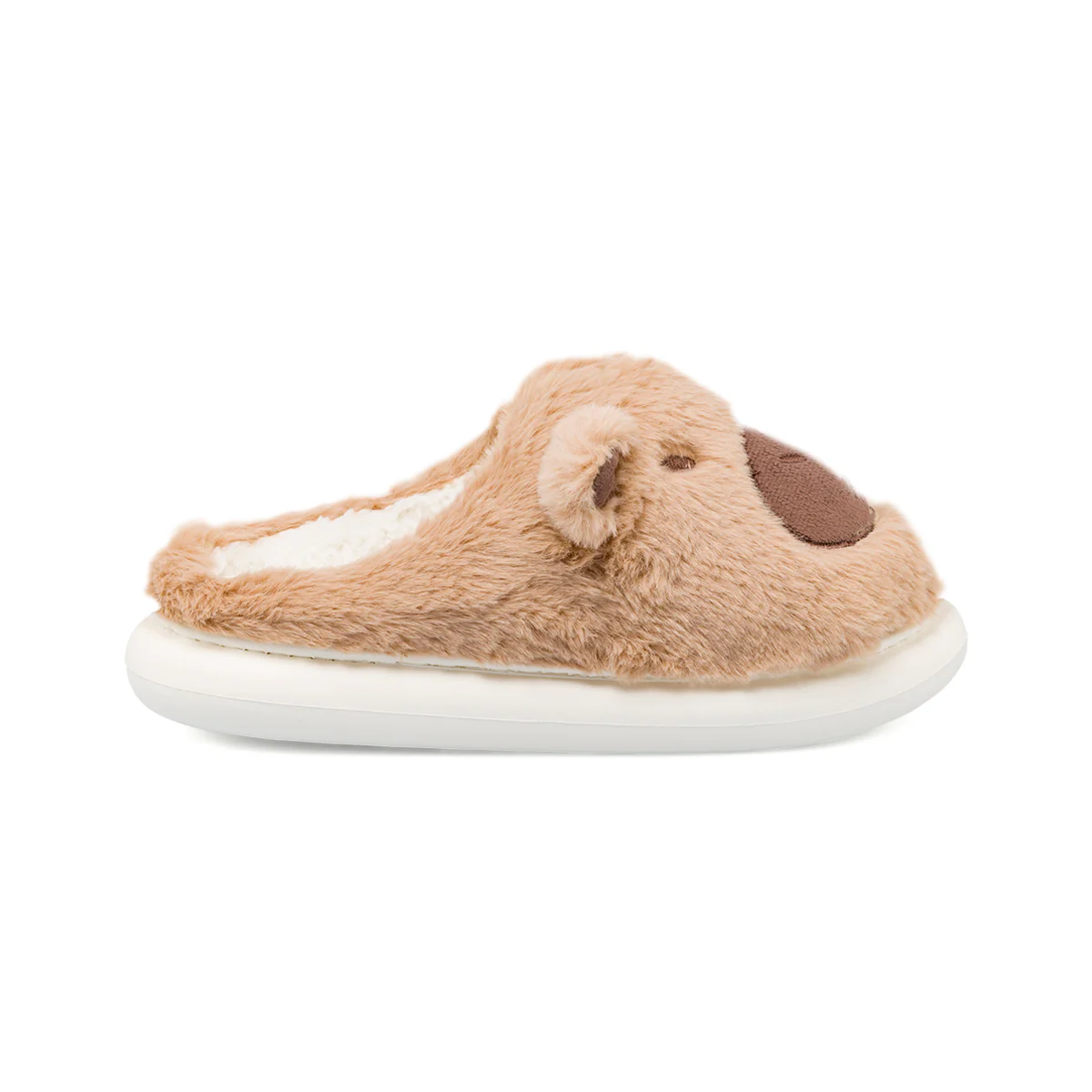 Pantofole da donna marroni Lora Ferres in morbido peluche - Image 2