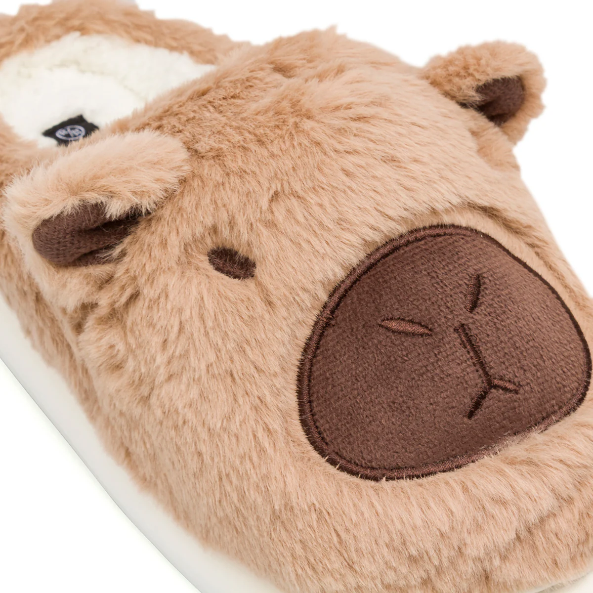 Pantofole da donna marroni Lora Ferres in morbido peluche - Image 5