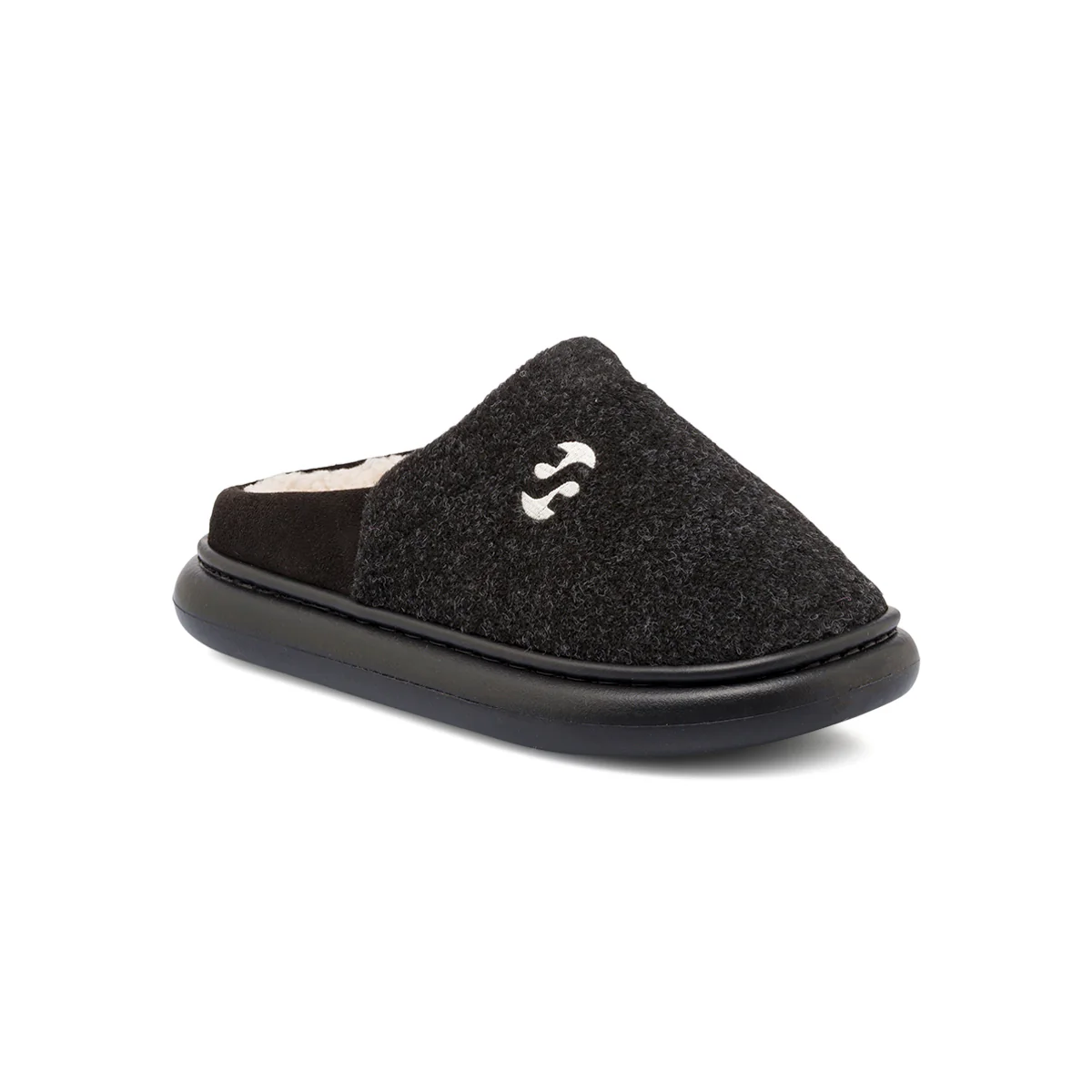 Pantofole da donna nere Superga con suola alta e interno imbottito - Image 2