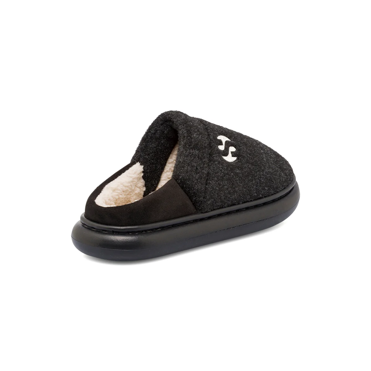 Pantofole da donna nere Superga con suola alta e interno imbottito - Image 3
