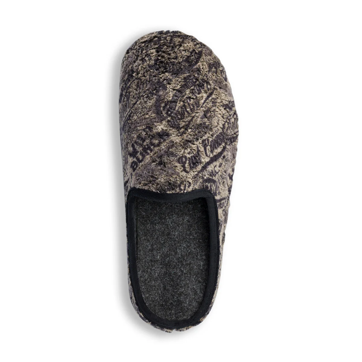 Pantofole da uomo beige e nere in tessuto Natural Confort - Image 7