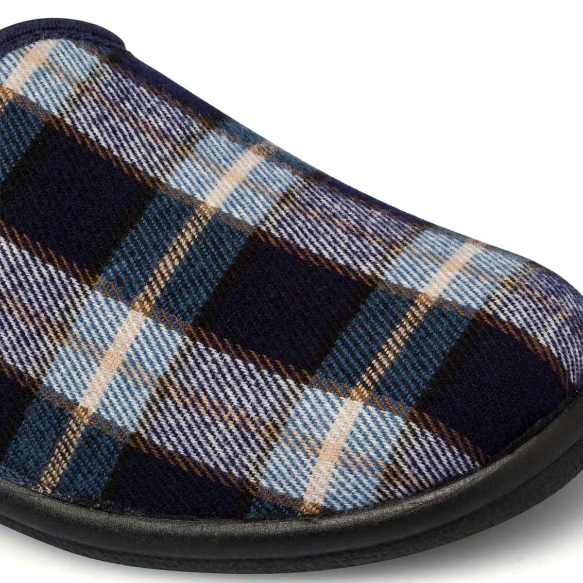 Pantofole da uomo blu con fantasia scozzese Italia Trend - Image 5