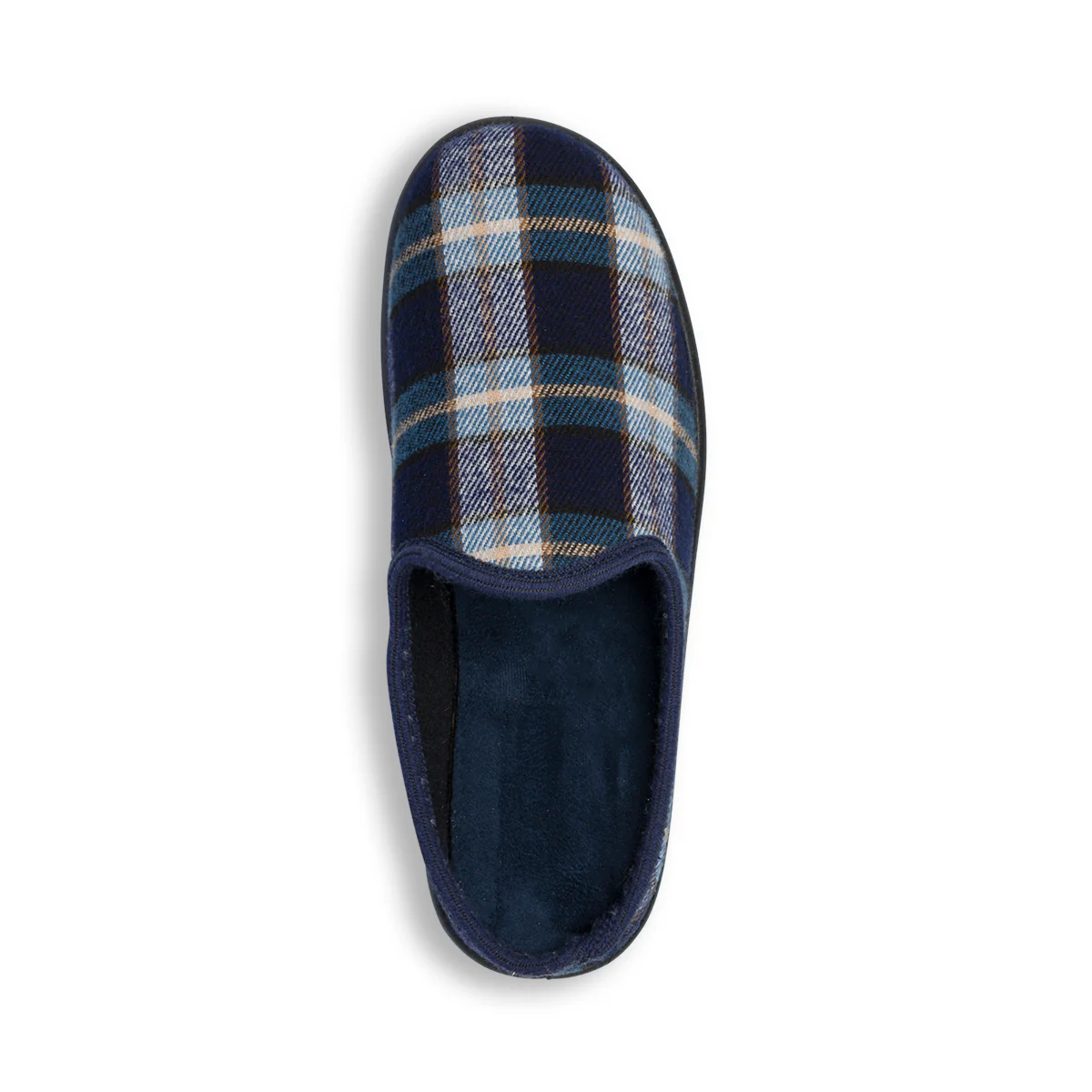 Pantofole da uomo blu con fantasia scozzese Italia Trend - Image 7