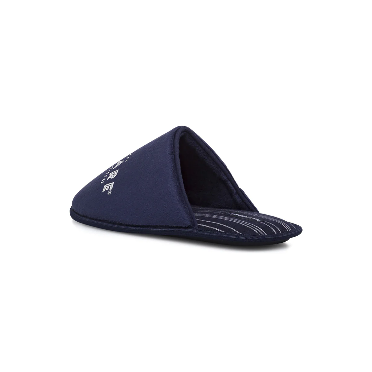 Pantofole da uomo blu con logo e soletta a righe Navigare - Image 4