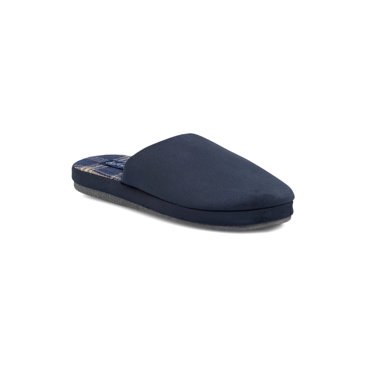 Pantofole da Uomo blu De Fonseca con fantasia a quadri sulla soletta - Image 3