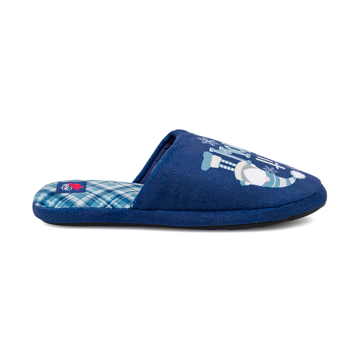 Pantofole da uomo blu Griff con stampa Let It Snow e design scozzese - Image 2