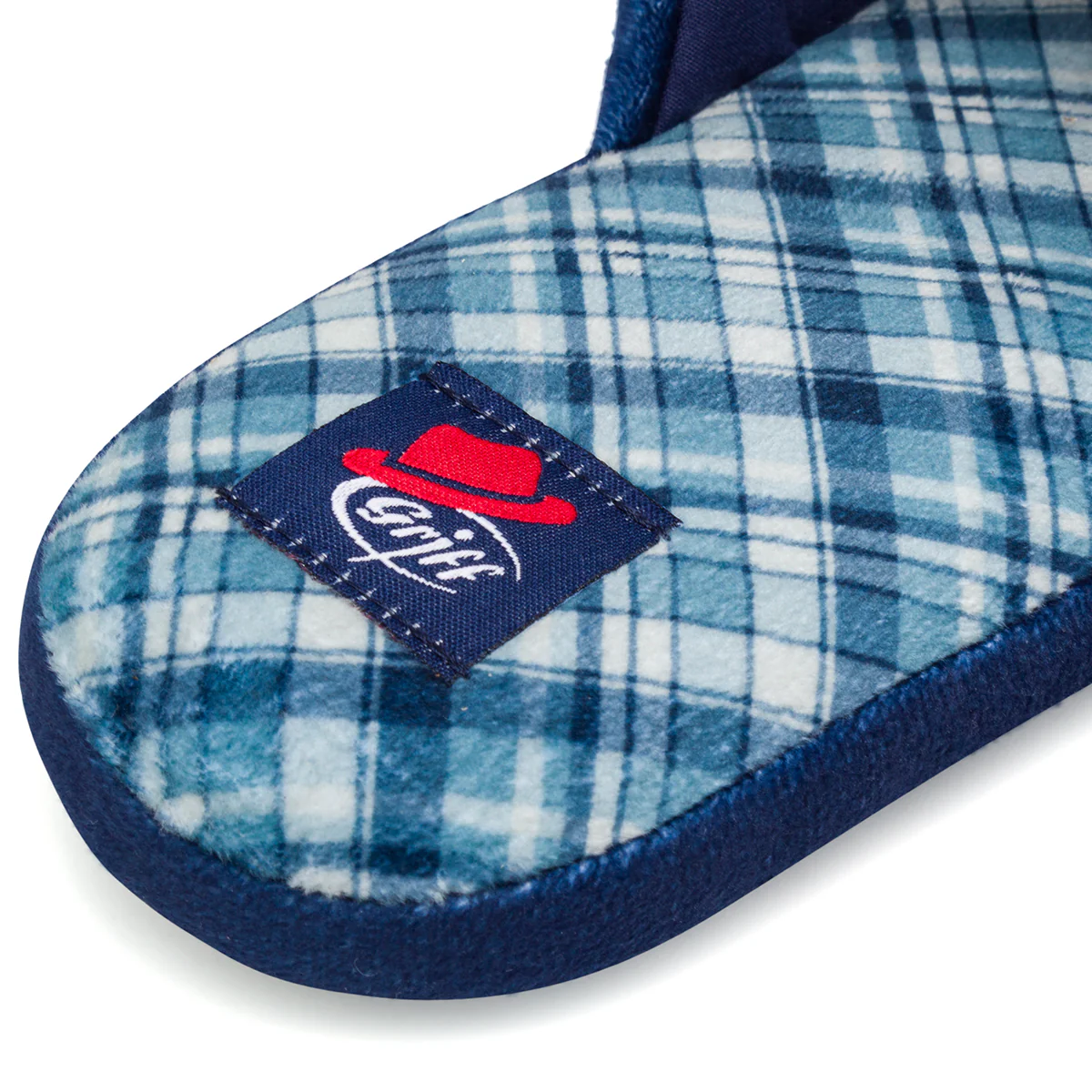 Pantofole da uomo blu Griff con stampa Let It Snow e design scozzese - Image 6