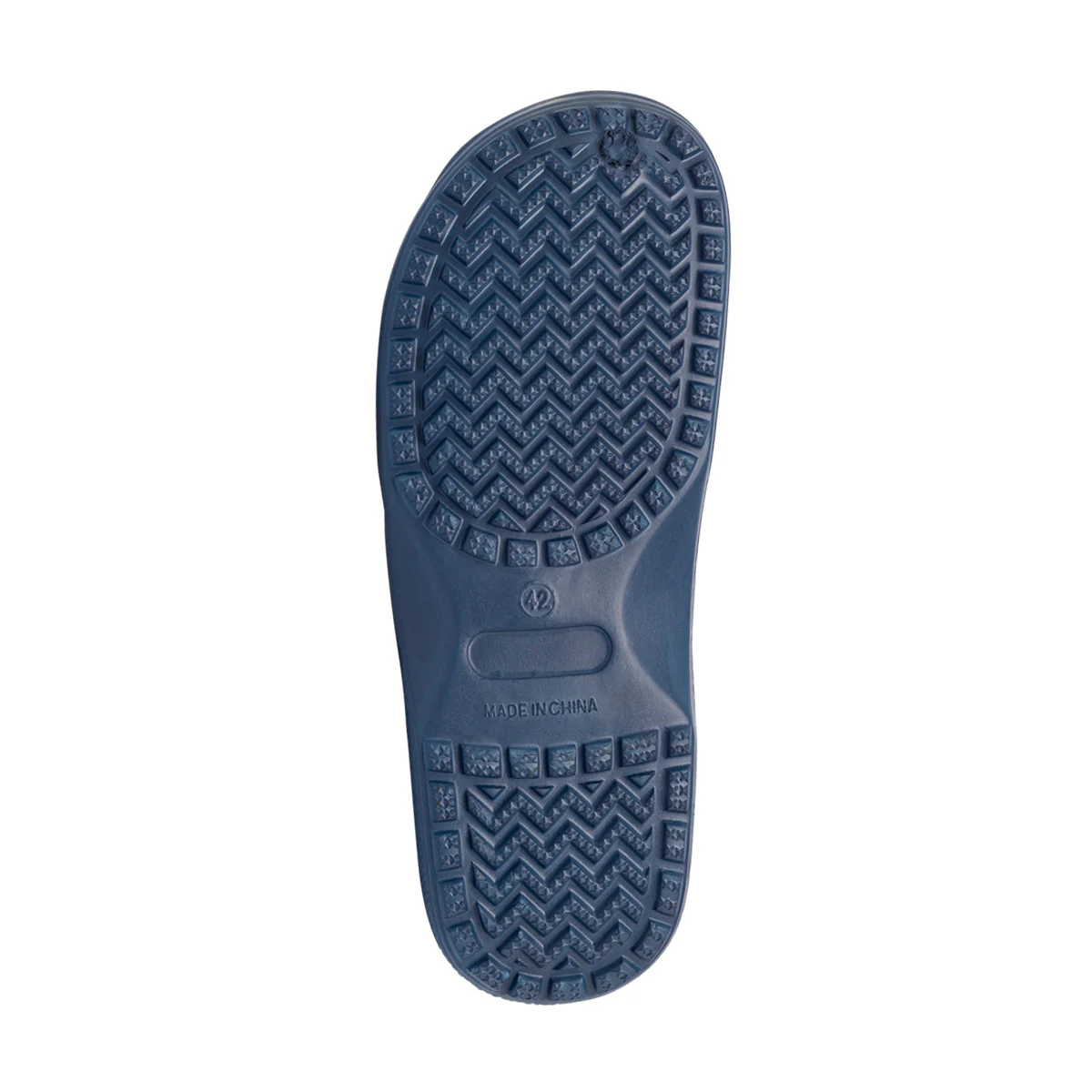 Pantofole da uomo blu in gomma con interno in finto pelo Feetty - Image 4