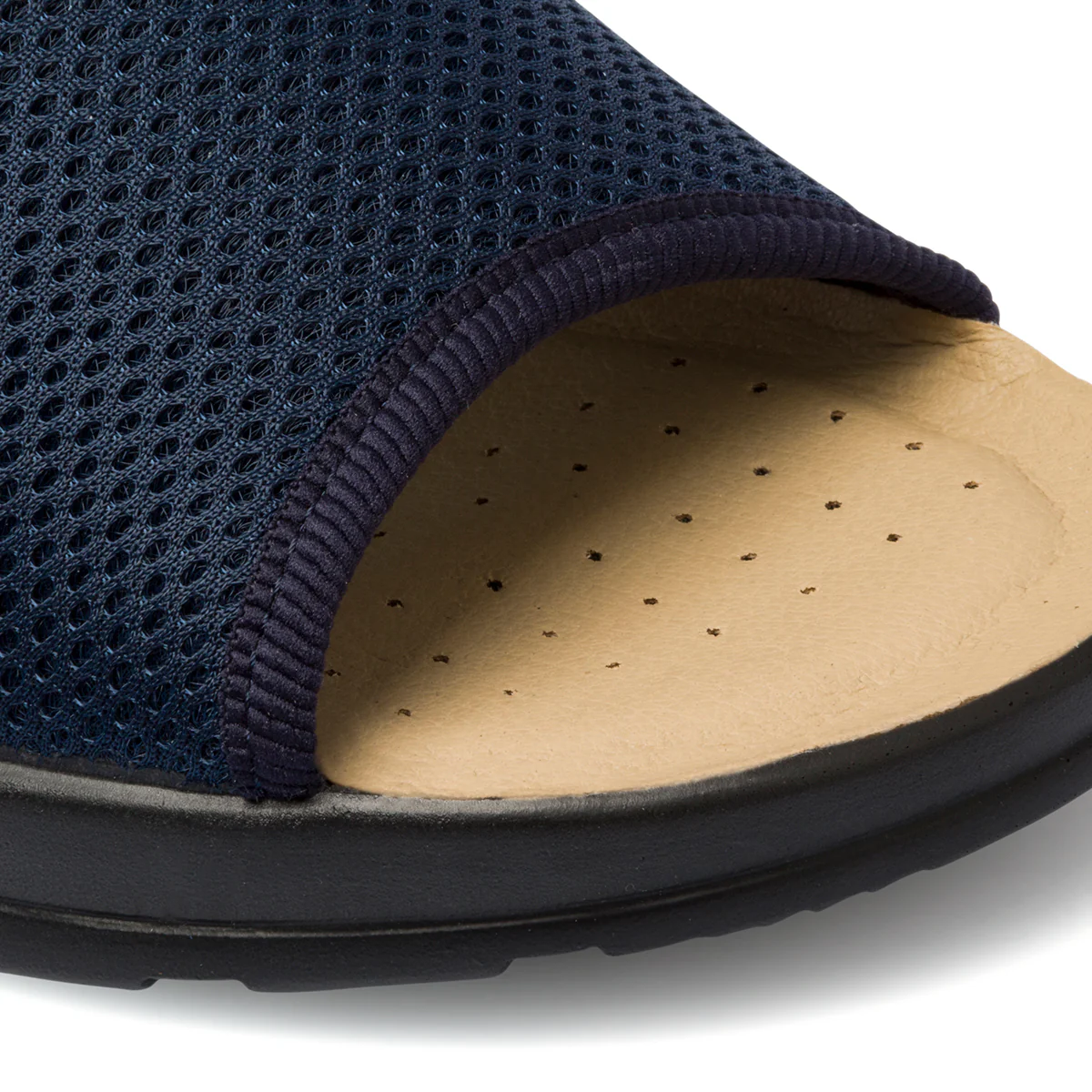 Pantofole da uomo blu in pelle con sottopiede anatomico Fly Flot - Image 5