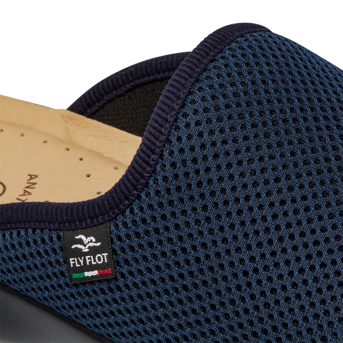 Ciabatte sanitarie da uomo blu in tessuto con sottopiede anti-shock Fly Flot - Image 6